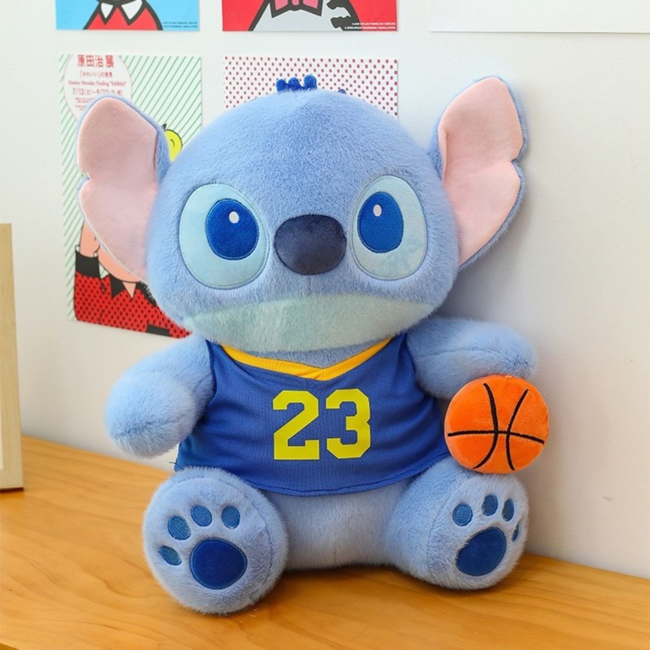 Big Size Stitch Plush Toy for Kids | Imported Skin | Washable & Huggable | 60 Cm | Assorted Colors | OPP Packing