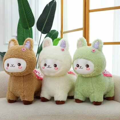 Kawaii Sheep Plush Toy for Kids | Imported Skin | Washable & Huggable Soft Toy | 40 Cm | Assorted Colors | OPP Packing