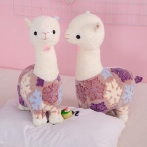 Cute Alpaca Plush Toy for Kids | Huggable & Washable | Imported Skin | Soft Toy | 50 Cm | OPP Packing