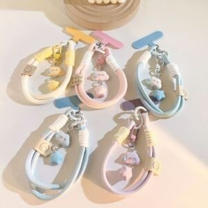 Cute Mobile Phone Charm Strap with Star | Backpack Pendent | 15 Cm | Assorted Colors | Hanging Card Display Packing