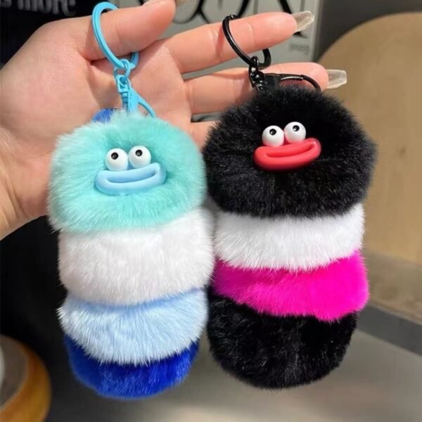 Cute Charming Plushies Keychain | 15 Cm | Metal Keyring | Backpack Pendent | Assorted Colors | OPP Packing - Image 2