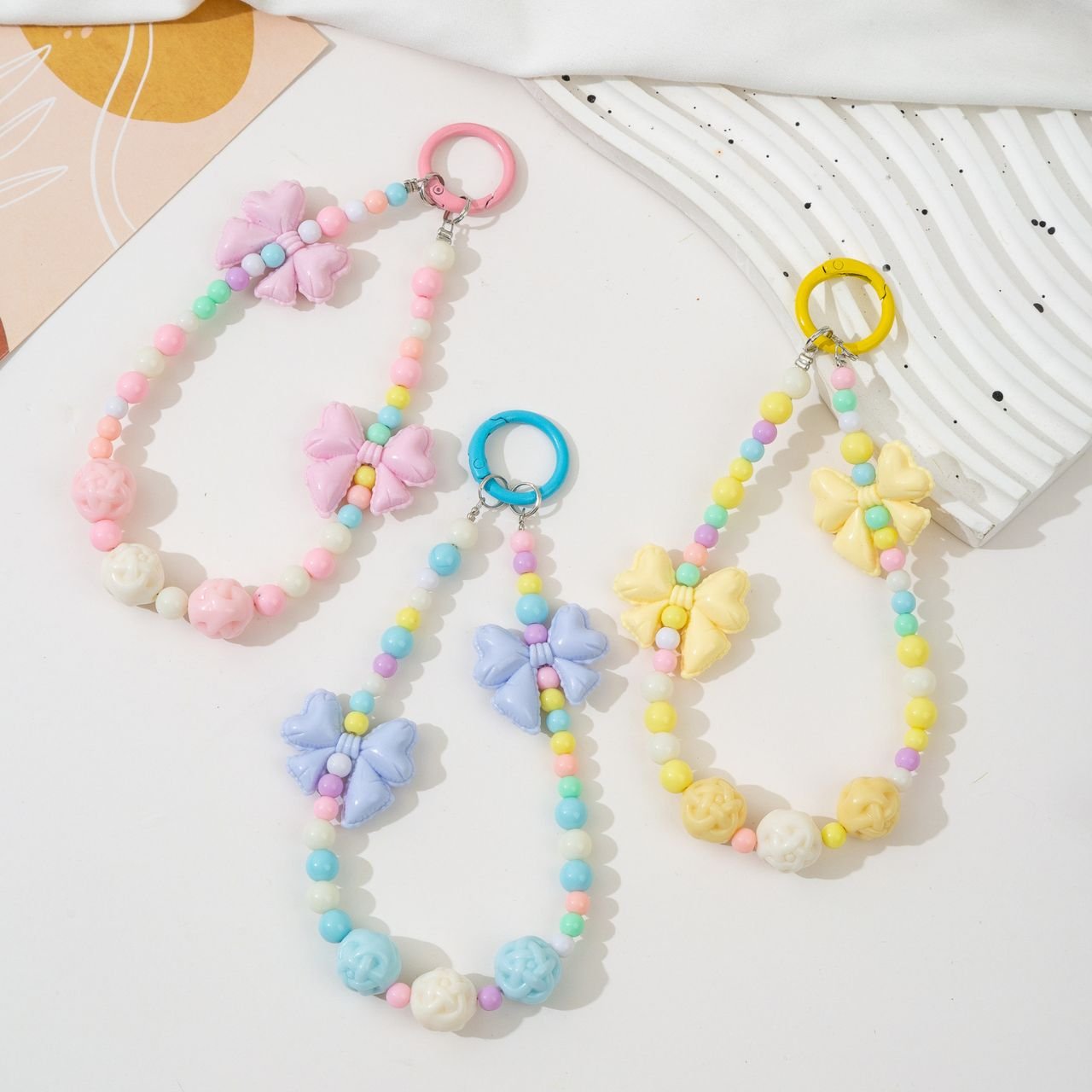 Beautiful Mobile Phone Charm | Backpack Pendent | 15 Cm | Assorted Colors | OPP Packing