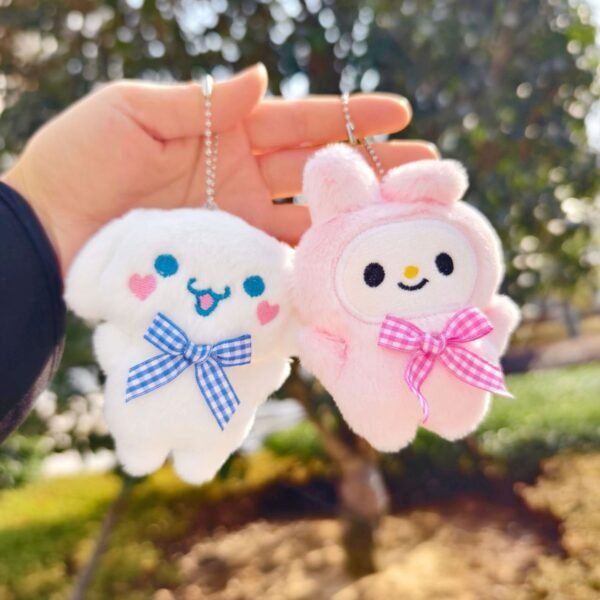 Cute Kawaii Plush Keychain | Backpack Pendent | Plushies | Metal Keyring | 10 Cm | Assorted Colors & Design | OPP Packing - Image 2