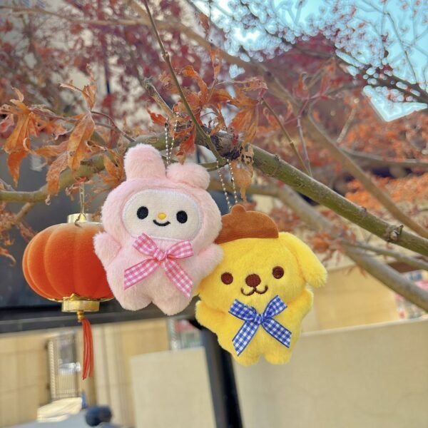 Cute Kawaii Plush Keychain | Backpack Pendent | Plushies | Metal Keyring | 10 Cm | Assorted Colors & Design | OPP Packing - Image 3