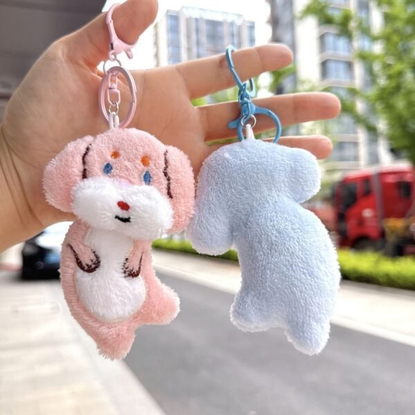 Cute Baby Dog Plush Keychain | Plush Toy | Backpack Pendent | Metal Keyring | 11 Cm | Assorted Colors | OPP Packing - Image 2