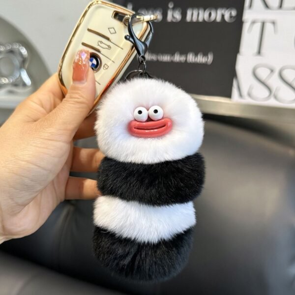 Cute Charming Plushies Keychain | 15 Cm | Metal Keyring | Backpack Pendent | Assorted Colors | OPP Packing - Image 3