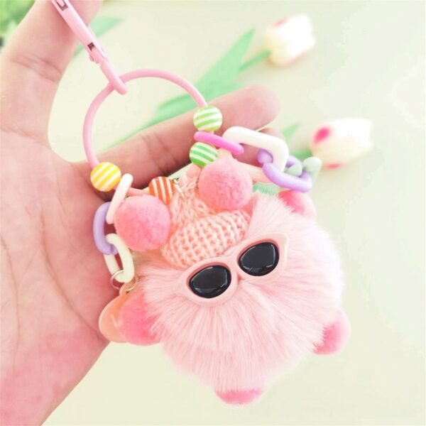 Cute Charming Plushies Keychain | 15 Cm | Metal Keyring | Backpack Pendent | Assorted Colors | OPP Packing - Image 3