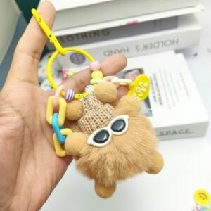 Cute Charming Plushies Keychain | 15 Cm | Metal Keyring | Backpack Pendent | Assorted Colors | OPP Packing