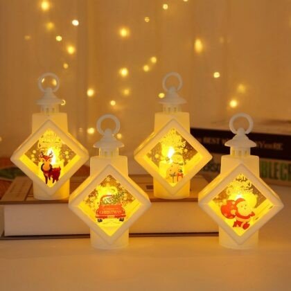 Cute Decoration Christmas Lamp | LED wind Lamp | Battery Operated | Standy & Portable | 9.5*5.5*13 Cm | Assorted Colors | Box Packing