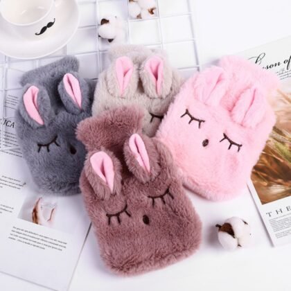 Cute Cartoon Shape Plush Hot Water Bottle | Hand Warmer | Washable | 1000 ML | Assorted Colors | OPP Packing