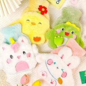 Cute Cartoon Shape Plush Hot Water Bag with Pocket | Washable | Warmer | 500 ML | Assorted Colors & Designs | OPP Packing