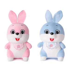 Cute Bunny Rabbit Plush Toy for Kids with Big Ears | Washable & Huggable | Soft Toy | Imported Skin | 35 Cm | Assorted Colors | OPP Packing