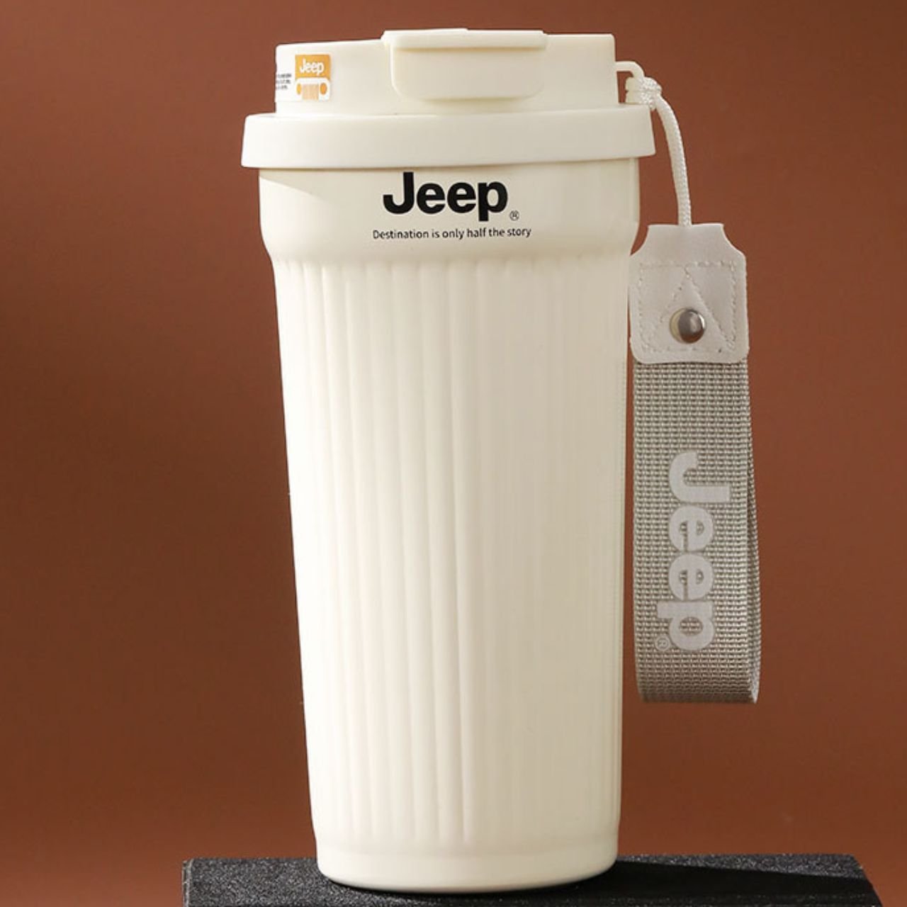 Stainless Steel Insulated Travel Coffee Mug | Portable & Leakproof | 550 ML | Dual Drinking System | Assorted Colors | Box Packing - Image 2