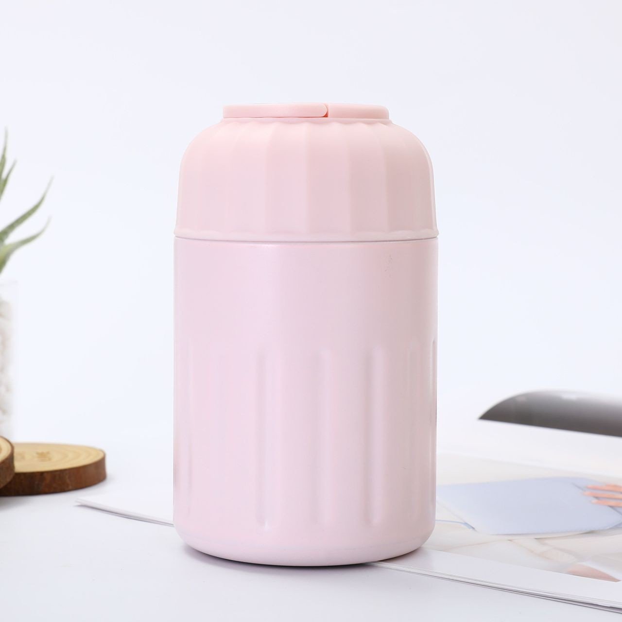 Stainless Steel Double Wall Food Bowl with Folding Spoon | Portable & Leakproof | Round Shape | 600 ML | Assorted Colors | Box Packing - Image 4