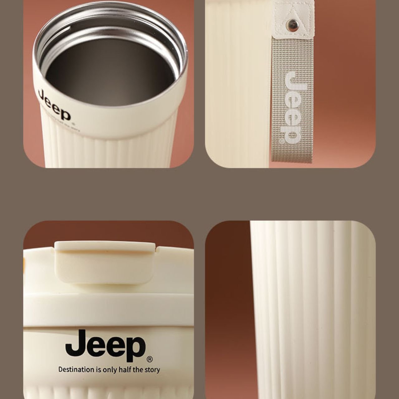 Stainless Steel Insulated Travel Coffee Mug | Portable & Leakproof | 550 ML | Dual Drinking System | Assorted Colors | Box Packing - Image 6