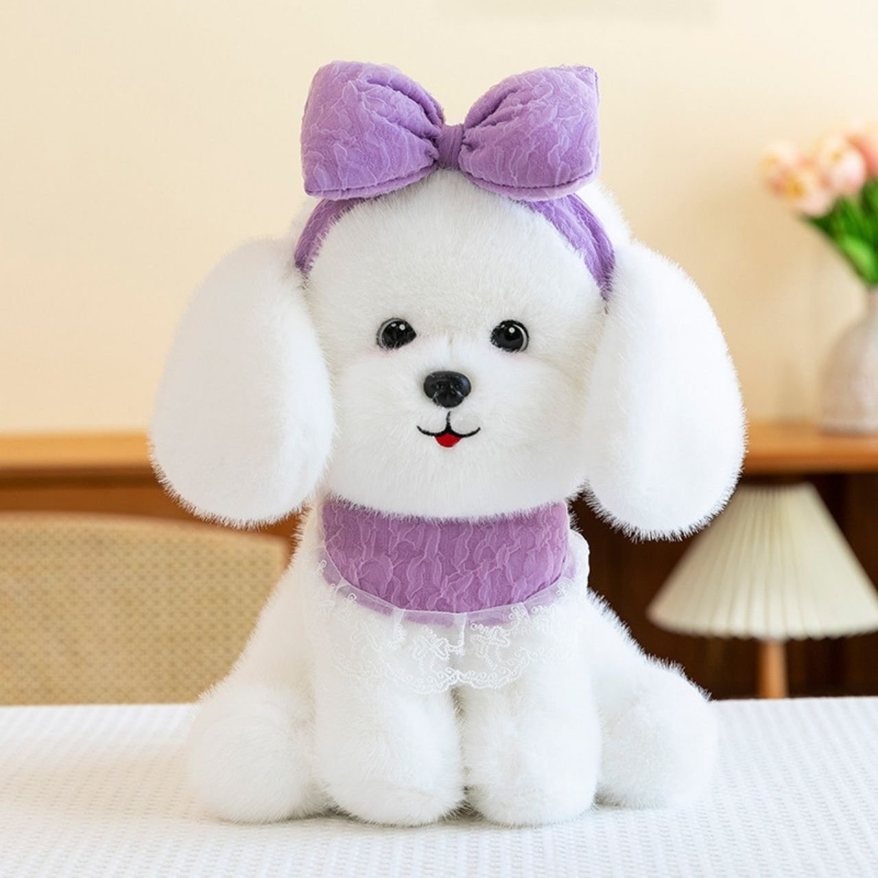 Cute Fluffy Dog Plush Toy for Kids | Washable & Huggable Soft Toy | Imported Skin | Big Size | 50 Cm | Assorted Colors | OPP Packing - Image 2