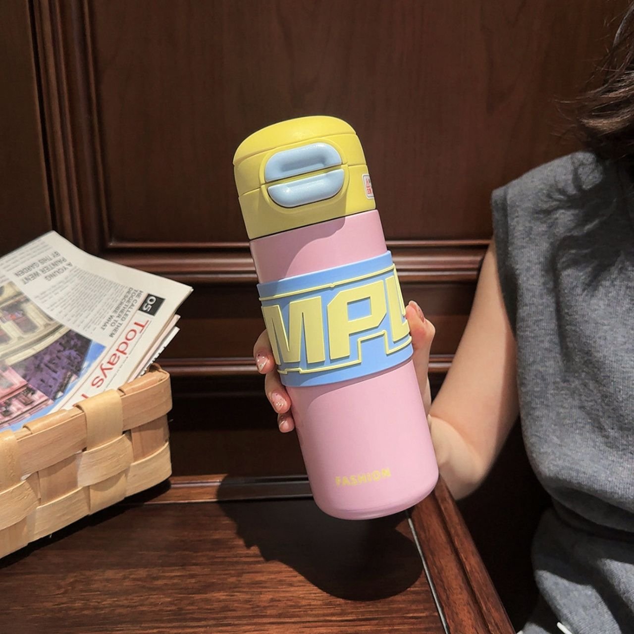 Stainless Steel Insulated Sipper for Kids with Silicone Sleeves | Double wall Insulated | Dual Sipper | Portable & Leakproof | 500 ML | Assorted Colors | Box Packing - Image 2