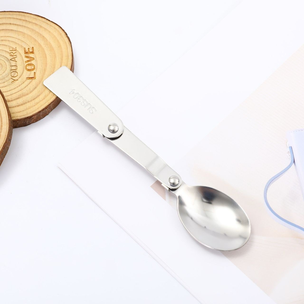 Stainless Steel Double Wall Food Bowl with Folding Spoon | Portable & Leakproof | Round Shape | 600 ML | Assorted Colors | Box Packing - Image 8