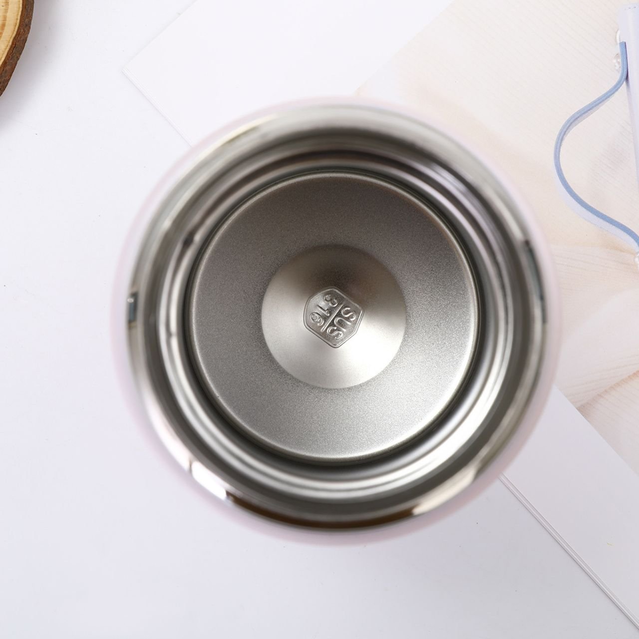 Stainless Steel Double Wall Food Bowl with Folding Spoon | Portable & Leakproof | Round Shape | 600 ML | Assorted Colors | Box Packing - Image 7