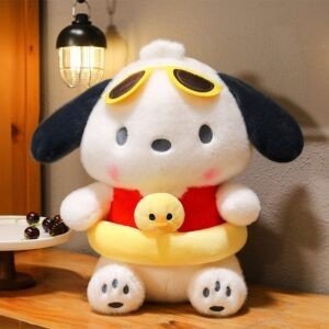 Ultra Soft Puppy Plush Toy with Sunglasses for Kids | Washable & Huggable | Imported Skin | Soft Toy | 35 Cm | Assorted Colors | OPP Packing