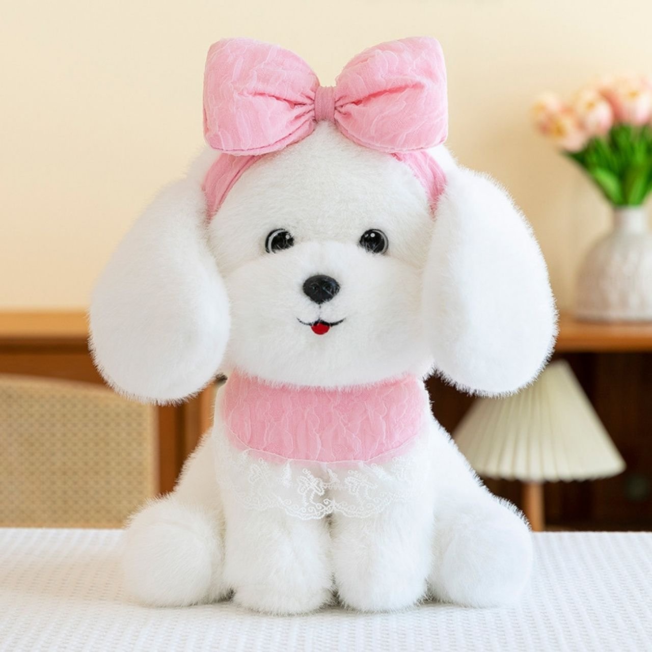 Cute Fluffy Dog Plush Toy for Kids | Washable & Huggable Soft Toy | Imported Skin | Big Size | 50 Cm | Assorted Colors | OPP Packing - Image 3