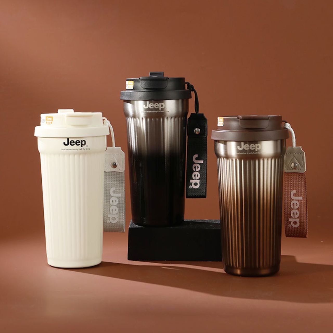 Stainless Steel Insulated Travel Coffee Mug | Portable & Leakproof | 550 ML | Dual Drinking System | Assorted Colors | Box Packing