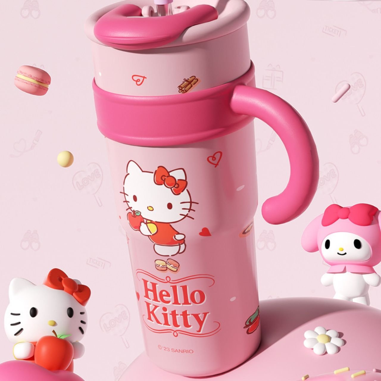 Stainless Steel Kawaii Tumbler with Straw & Handle | Double wall Insulation | Portable & Leakproof | 1200 ML | Assorted Colors | Box Packing - Image 6