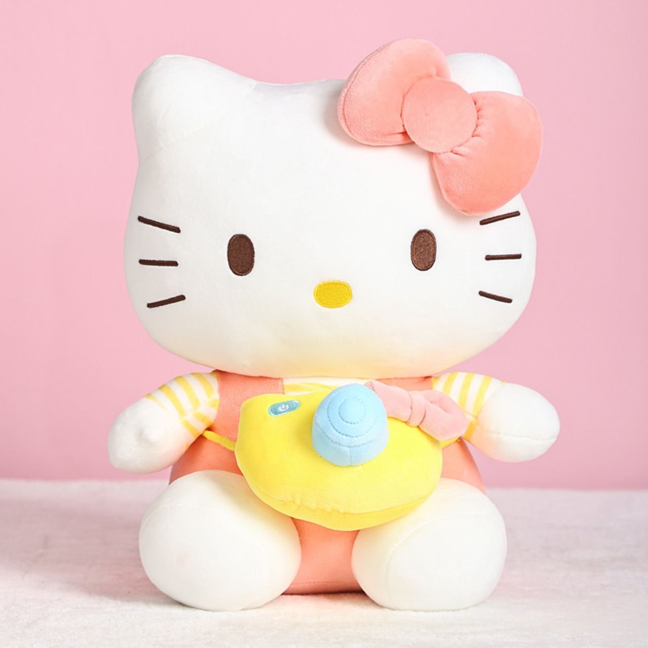 Sitting Hello Kitty Plush Toy for Kids | Washable & Huggable | Soft Toy | Imported Skin | 35 Cm | OPP Packing