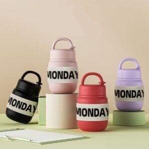 Stainless Steel Insulated Water Bottle with Handle | Portable & Leakproof | 550 ML | Assorted Colors | Box Packing