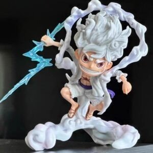 Monkey D Luffy Anime Action Figure Holding Lighting Bolt | PVC Anime Collectible | Decorative Item | 15 Cm | Box Packing