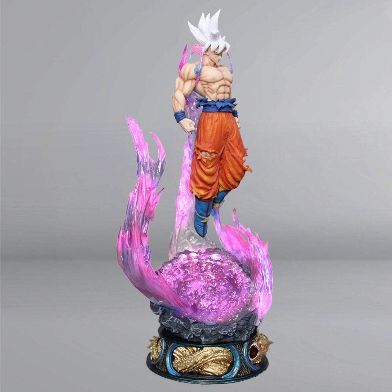 Son Goku Action Figure Ultra Instinct | PVC Anime Collection | Decorative Item | 25 Cm | Box Packing - Image 2