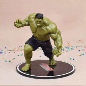 Hulk Action Figure with Round Base | PVC Anime Collectible | Decorative Item | 13 Cm | Box Packing