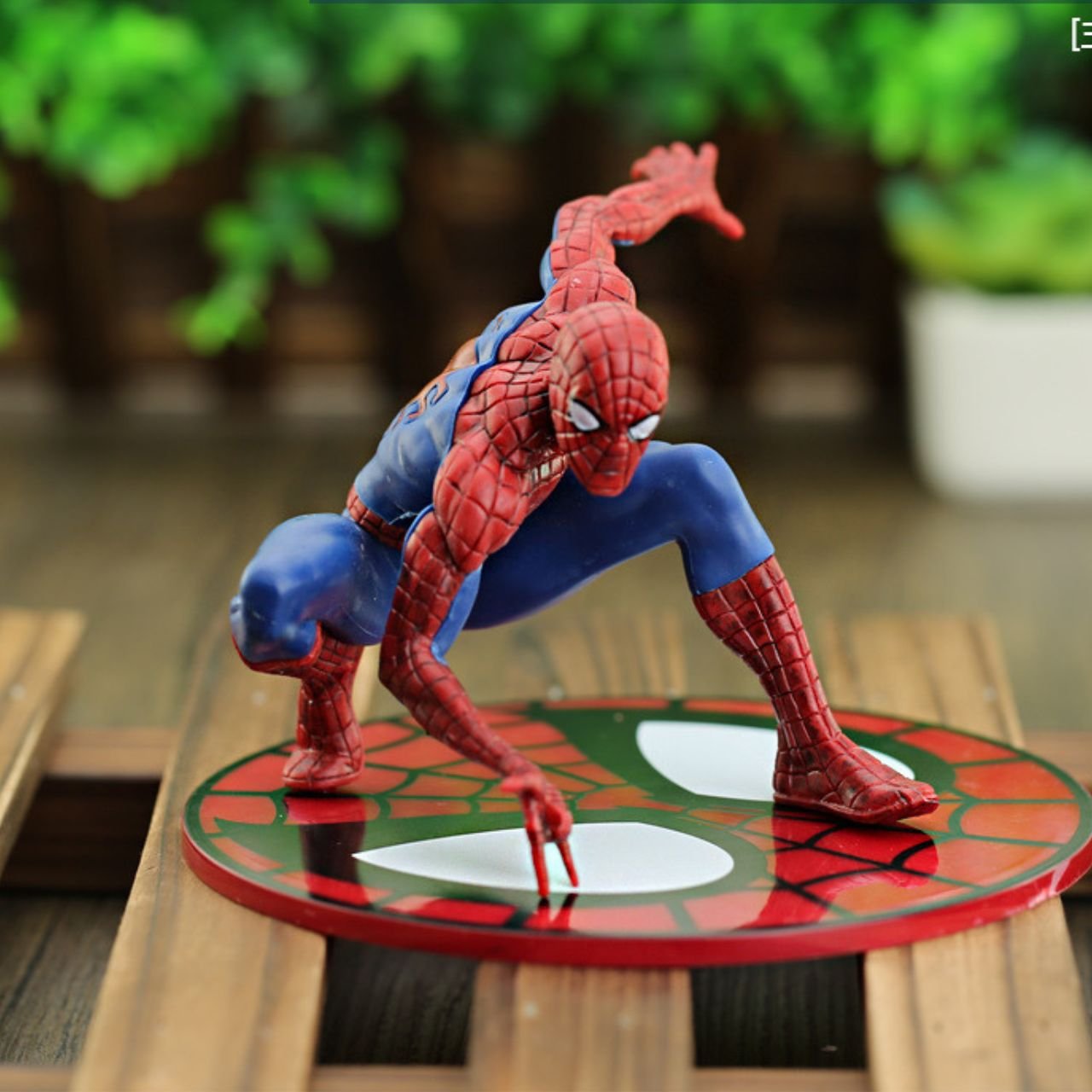 Spider Man Action Figure with Round Base | PVC Anime Collectible | Decorative Item | 10 Cm | Box Packing