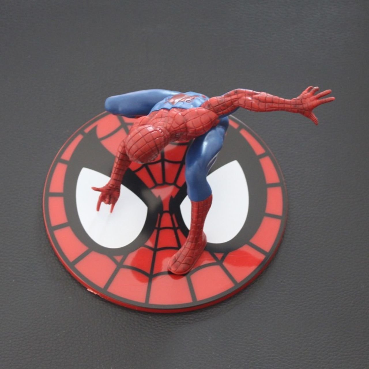 Spider Man Action Figure with Round Base | PVC Anime Collectible | Decorative Item | 10 Cm | Box Packing - Image 3