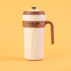 Stainless Steel Double Wall Temperature Coffee Mug with Handle | Portable & Leakproof | 650 ML | Assorted Colors | Box Packing