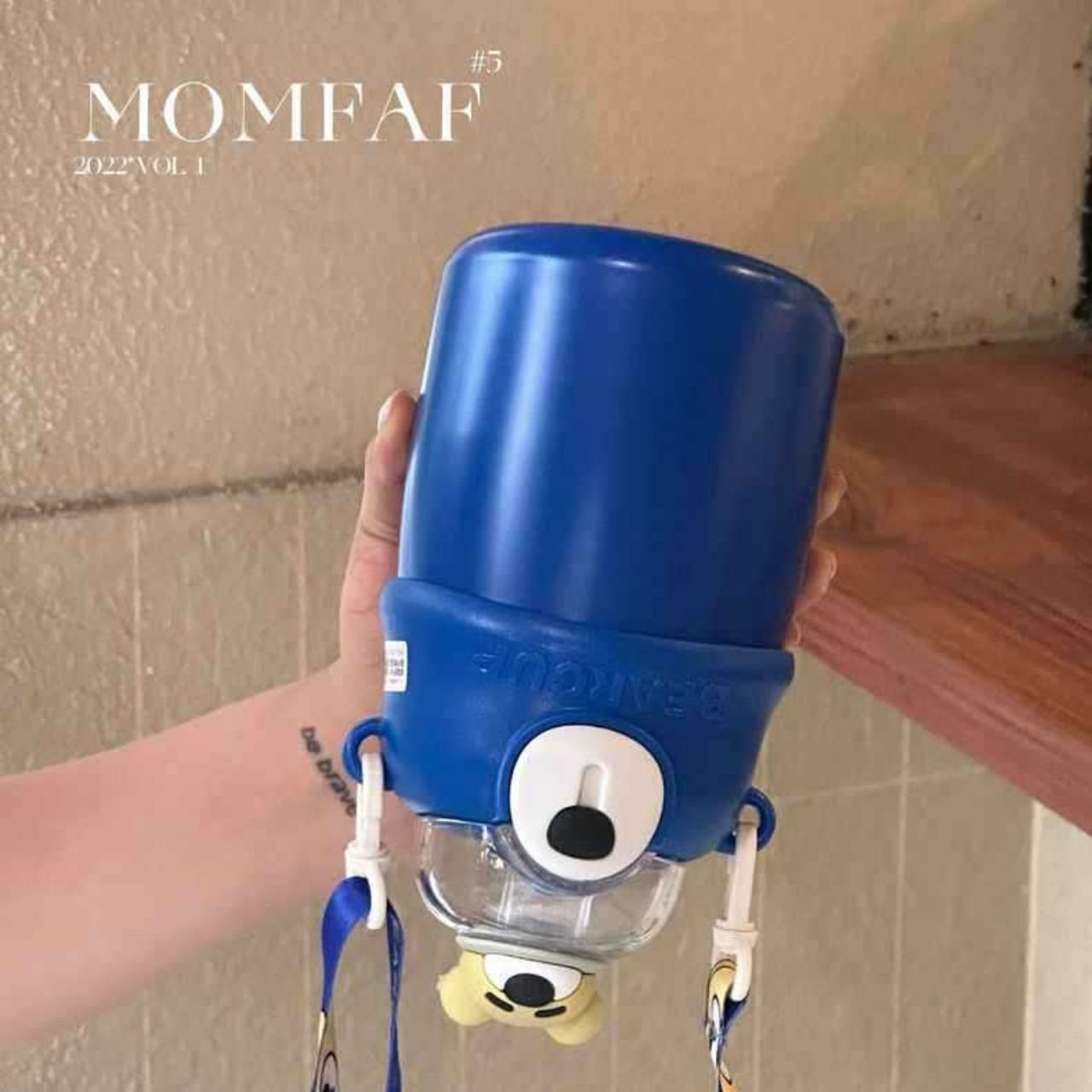 Stainless Steel Kawaii Bear Sipper for Kids with Adjustable Strap | Double Wall Insulation | Portable & Leakproof | 700 ML | Assorted Color | Box Packing - Image 3