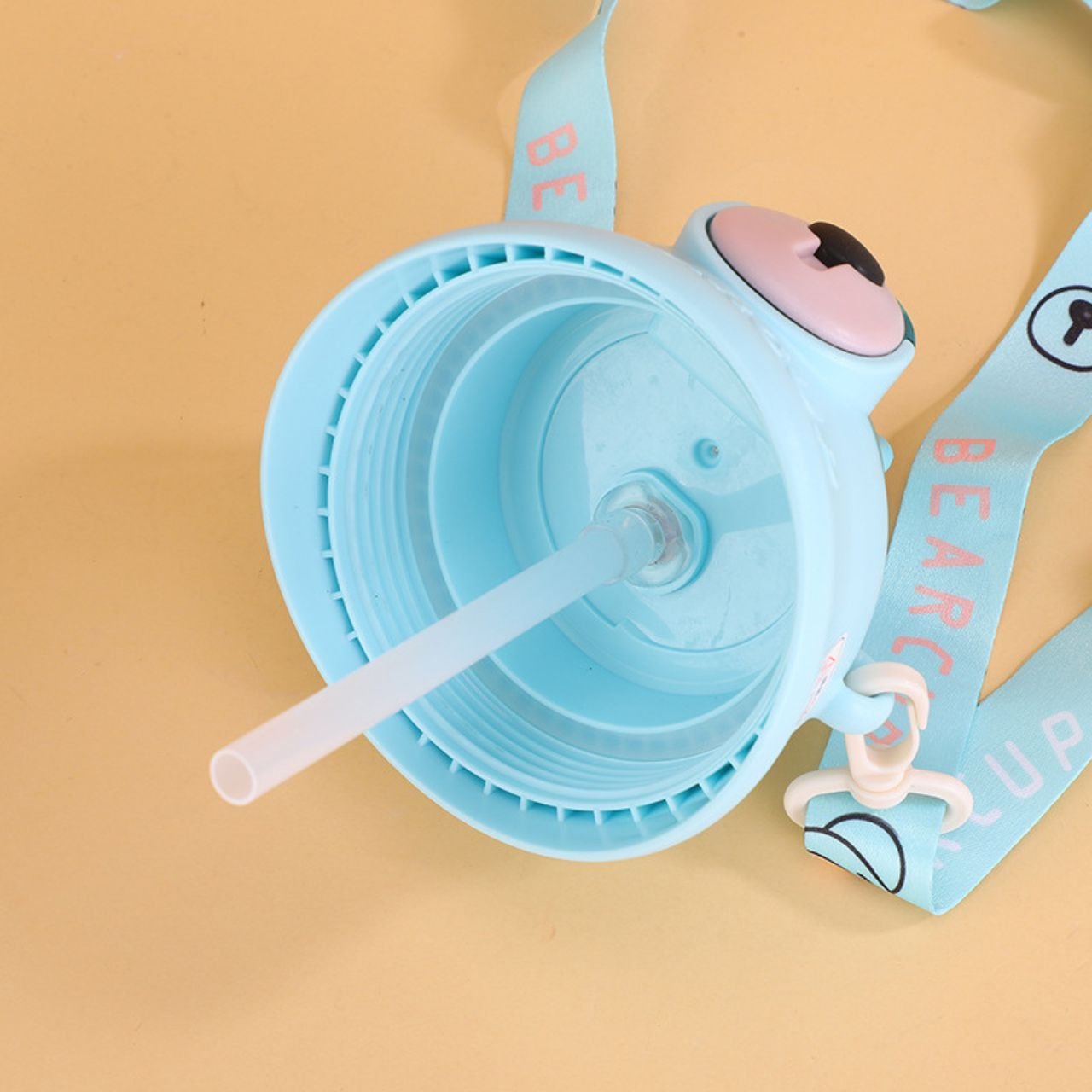 Stainless Steel Kawaii Bear Sipper for Kids with Adjustable Strap | Double Wall Insulation | Portable & Leakproof | 700 ML | Assorted Color | Box Packing - Image 2