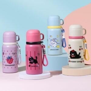 Stainless Steel Insulated Printed Sipper for Kids with Carry Band | Leakproof | 500 ML | Assorted Colors | Box Packing