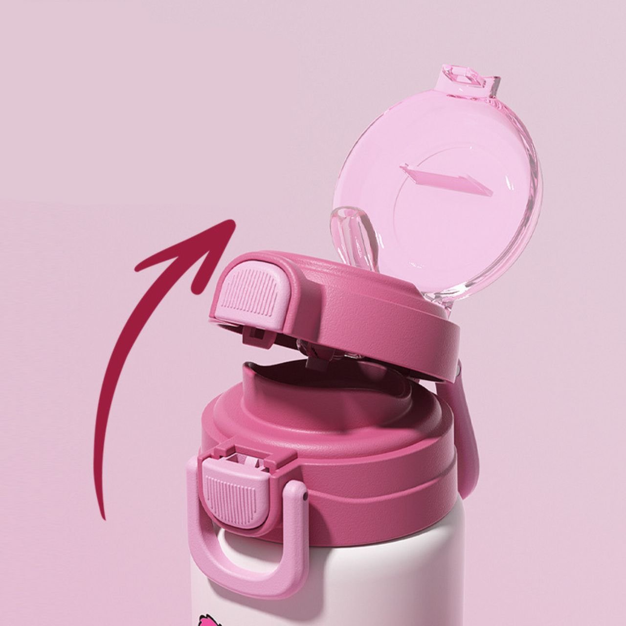 Stainless Steel Thermos Sipper for Kids with Carry Strap | Cartoon Printed | Double Wall Insulated | Portable & Leakproof | Dual Sip | 500 ML | Assorted Colors | Box Packing - Image 8