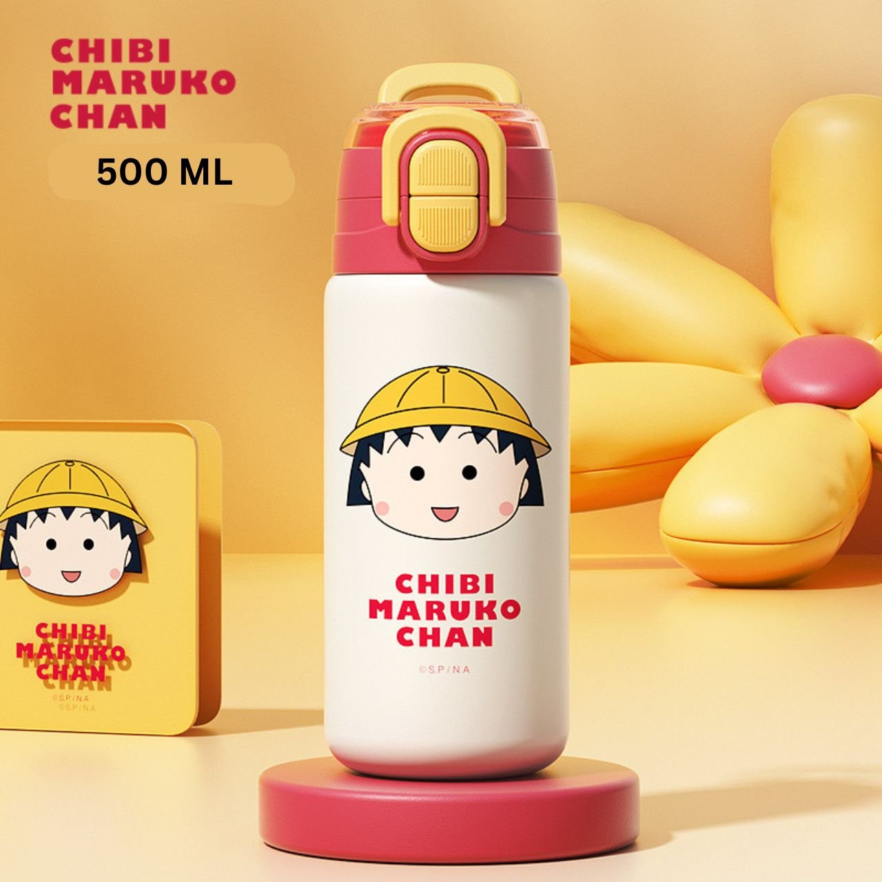 Stainless Steel Thermos Sipper for Kids with Carry Strap | Cartoon Printed | Double Wall Insulated | Portable & Leakproof | Dual Sip | 500 ML | Assorted Colors | Box Packing - Image 4