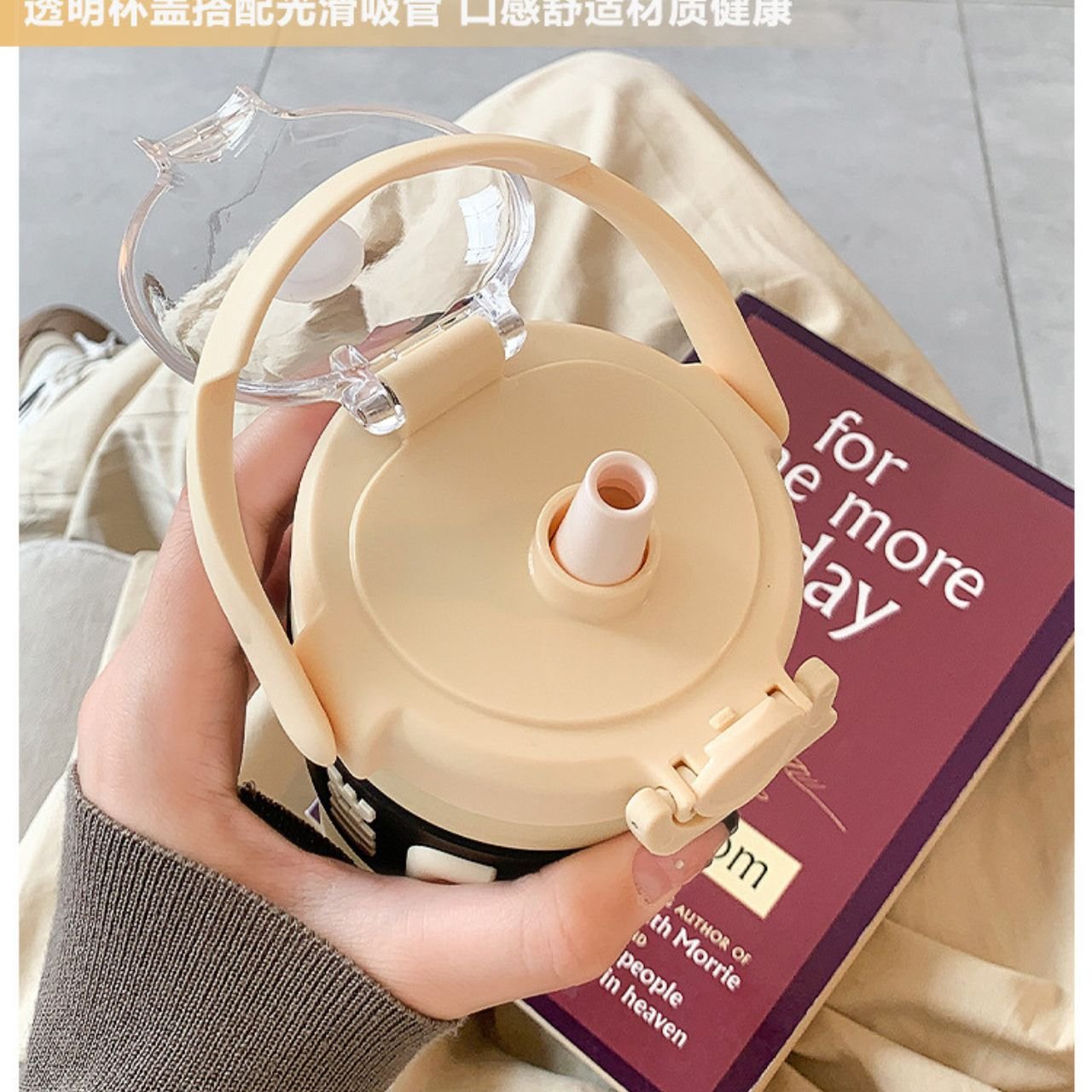 Stainless Steel Insulated Water Bottle with Straw & Handle | Compact & Leakproof | Silicone Sleeve | 450 ML | Assorted Colors | Box Packing - Image 4