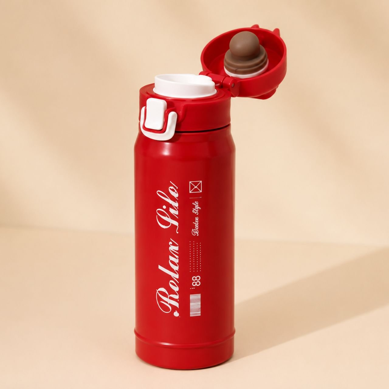 Stainless Steel Insulated Sport Bottle | Compact & Leakproof | Push Lock Button | Portable | 650 ML | Assorted Colors | Box Packing - Image 3