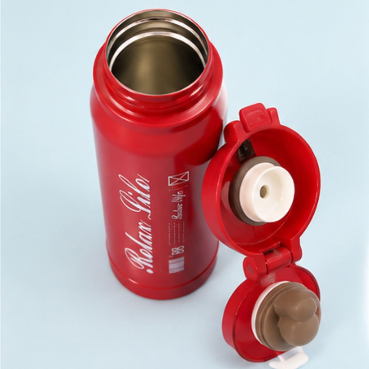 Stainless Steel Insulated Sport Bottle | Compact & Leakproof | Push Lock Button | Portable | 650 ML | Assorted Colors | Box Packing - Image 4