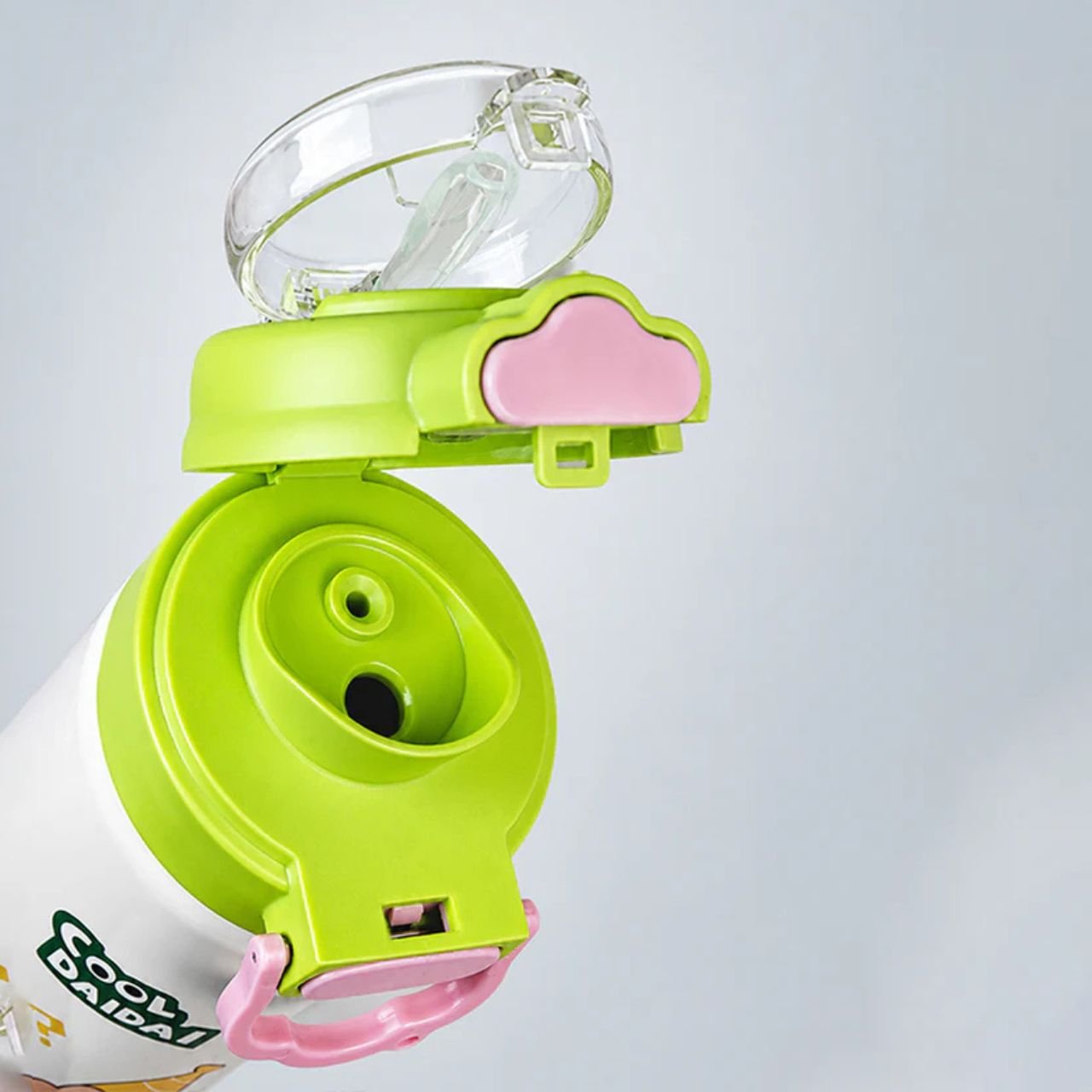 Stainless Steel Kawaii Bottle for kids | Double wall Insulation | Dual Sip & Printed | Push Lock Button | Portable & Leakproof | 500 ML | Assorted Prints | Box Packing - Image 5