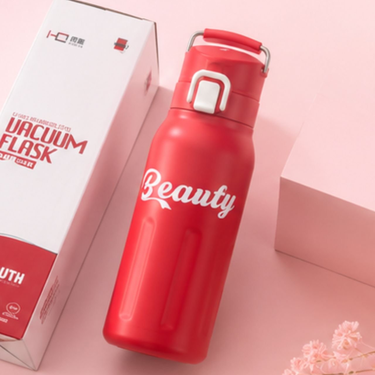 Stainless Steel Insulated Sport Bottle | Portable & Leakproof | Push Lock Button | 680 ML | Assorted Colors | Box Packing - Image 4