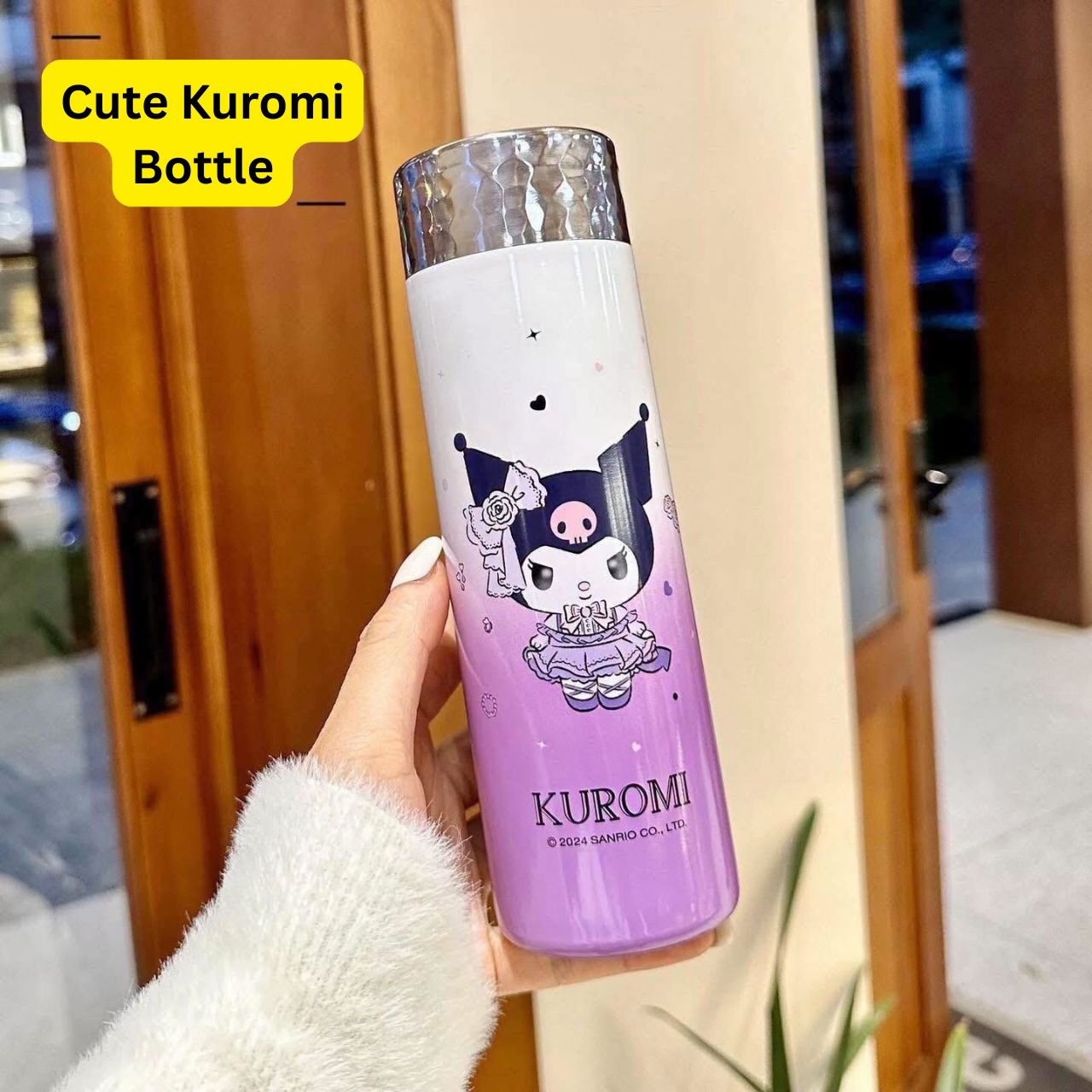 Stainless Steel Kawaii Bottle | Double wall Insulation | Portable & Leakproof | Wide Mouth | Cartoon Printed | 320 ML | Assorted Colors | Box Packing - Image 7