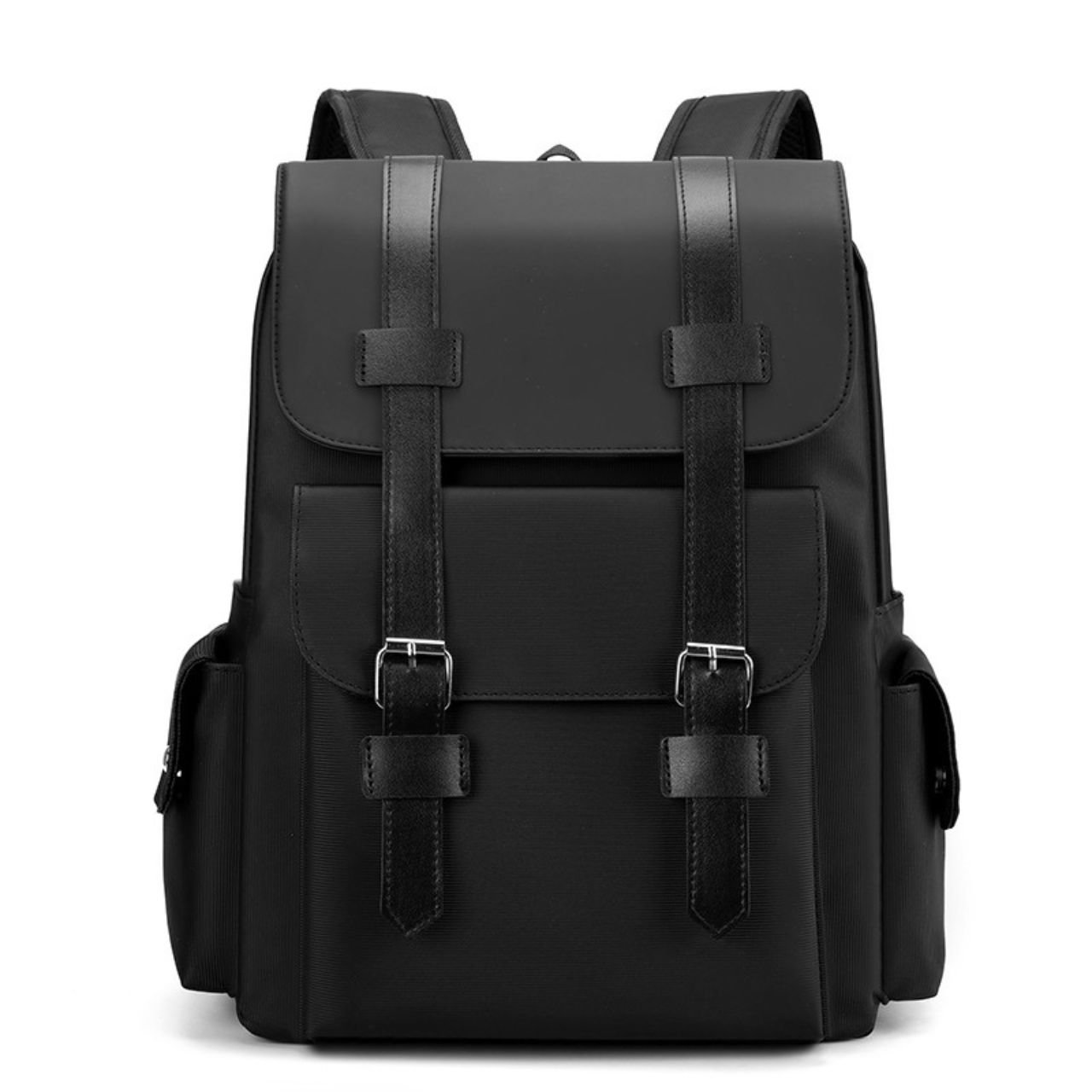 Premium PU Leather Waterproof Backpack for Men's | Buckle Flap Closure | Laptop & Travel Backpack | 32x14x38 Cm | Assorted Colors | OPP Packing - Image 3