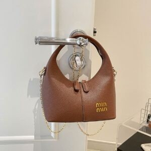 PU Leather Crescent Hobo Shoulder Bag with Golden Chain | Premium Textured | Zip Closure | Compact & Lightweight | 12x18x12 Cm | Assorted Colors | OPP Packing