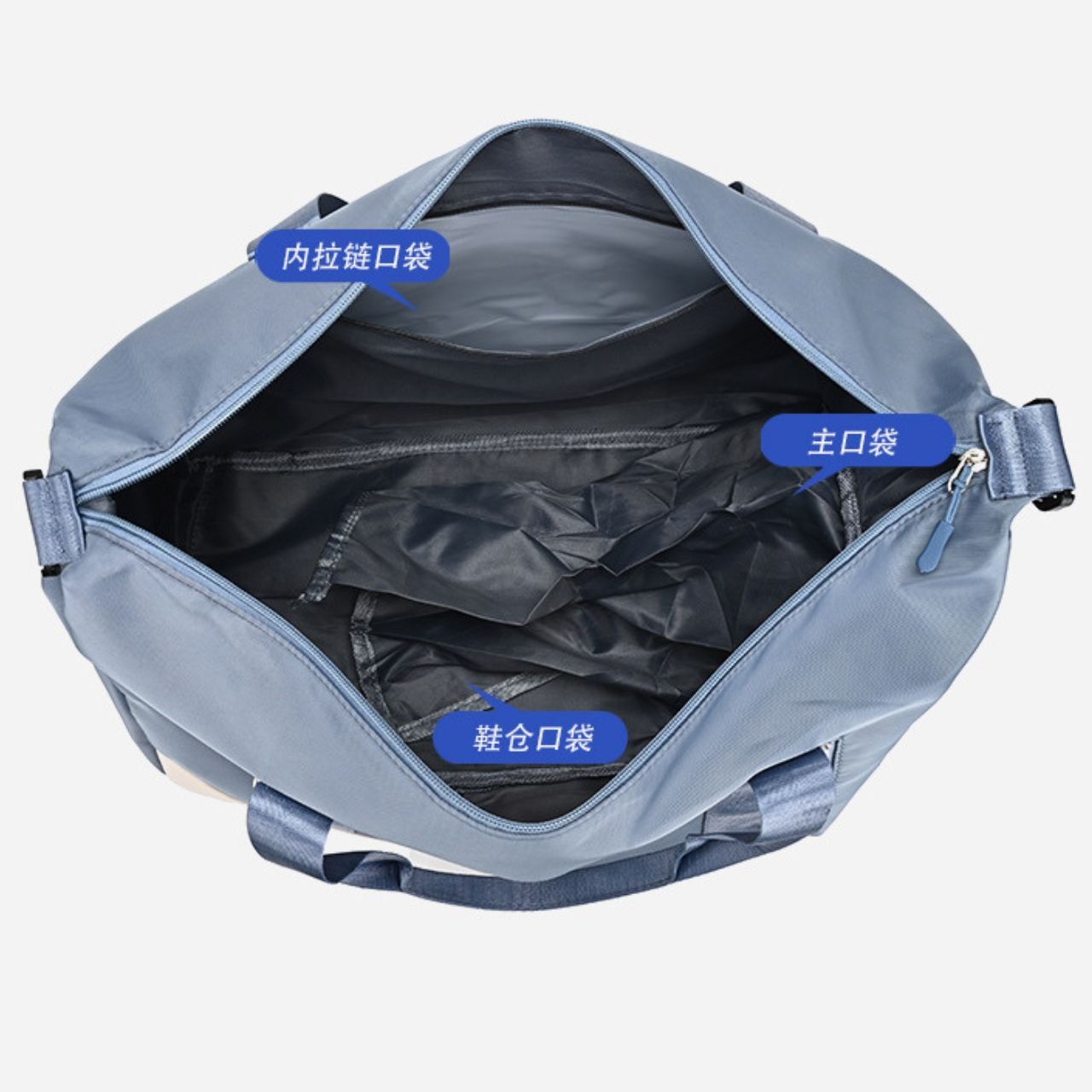 Waterproof Duffle Bag with Top Handle | Travel & Gym | Shoes Compartment | Zip Closure | Adjustable Shoulder Strap | 33x20x50 Cm | Assorted Colors | OPP Packing - Image 6
