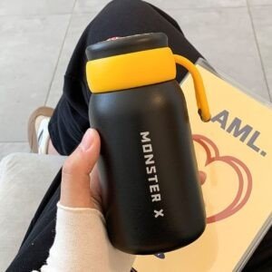 Stainless Steel Flask Bottle with Carry Band | Portable & Leakproof | Small Size | 280 ML | Assorted Colors | Box Packing